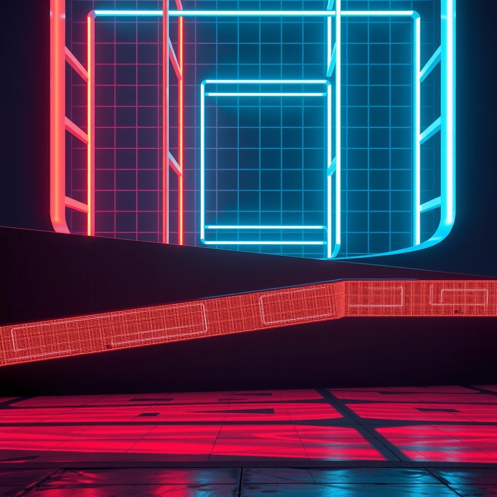 Abstract digital grid background